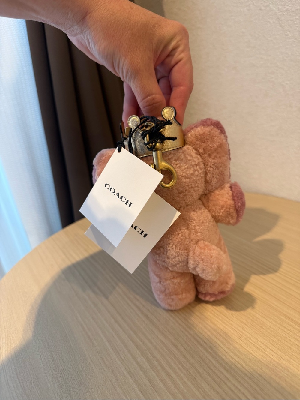 Coach Elie Elephant Bag Charm with Gold Crown - Picture 3 of 3